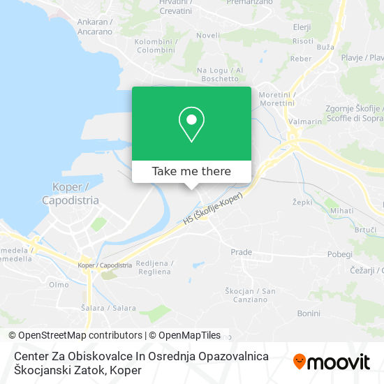 Center Za Obiskovalce In Osrednja Opazovalnica Škocjanski Zatok map