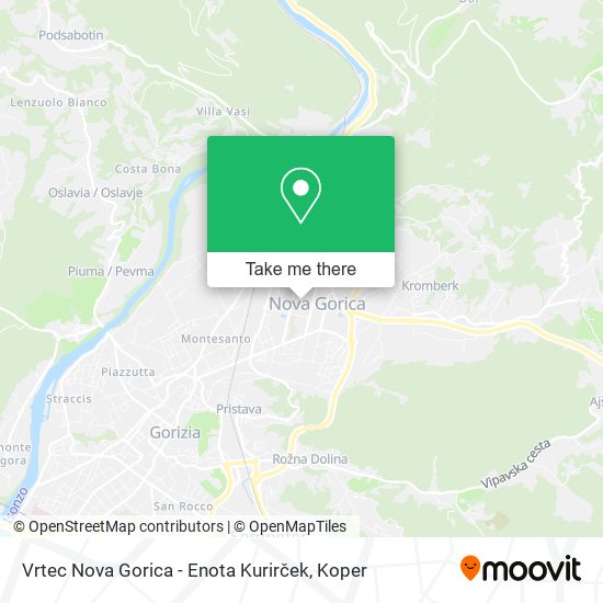 Vrtec Nova Gorica - Enota Kurirček map
