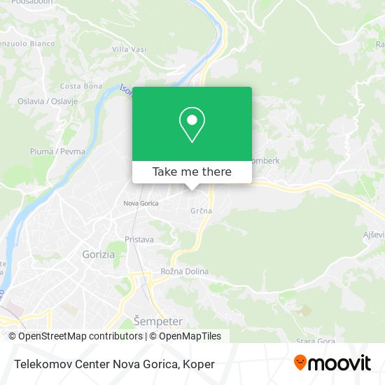 Telekomov Center Nova Gorica map