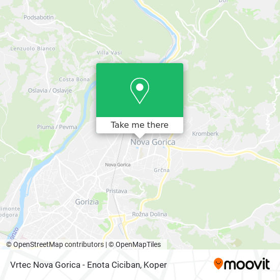 Vrtec Nova Gorica - Enota Ciciban map