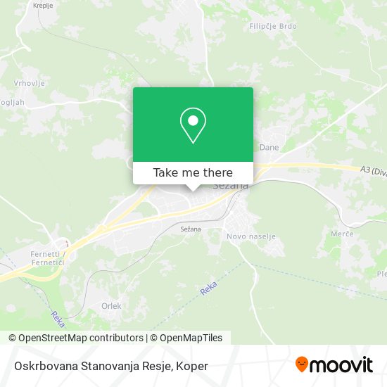 Oskrbovana Stanovanja Resje map