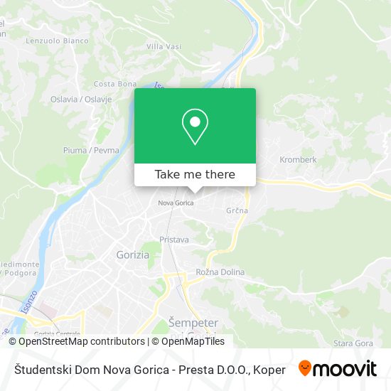 Študentski Dom Nova Gorica - Presta D.O.O. map