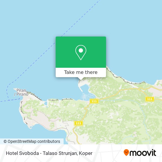 Hotel Svoboda - Talaso Strunjan map