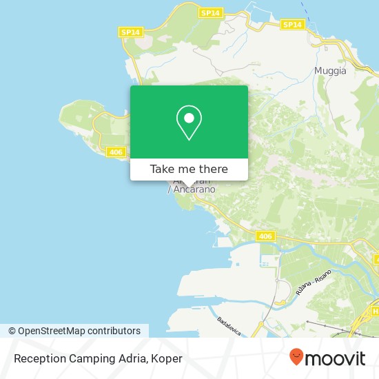 Reception Camping Adria map