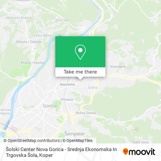 Šolski Center Nova Gorica - Srednja Ekonomska In Trgovska Šola map
