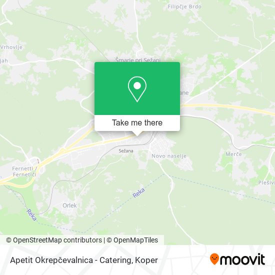 Apetit Okrepčevalnica - Catering map