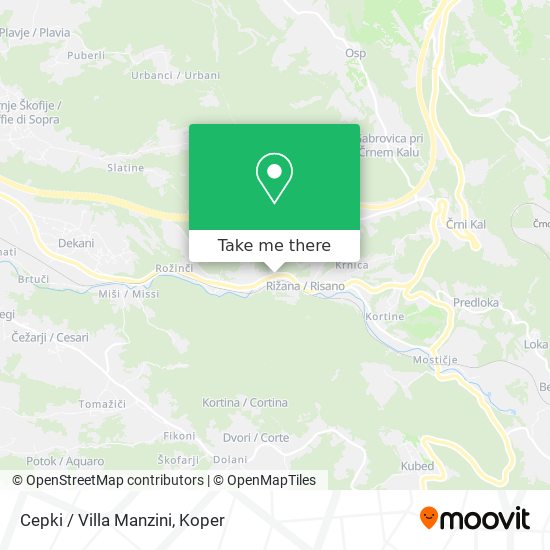 Cepki / Villa Manzini map