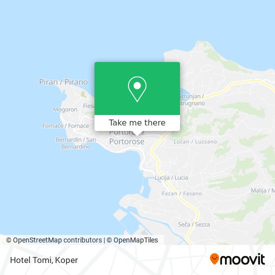 Hotel Tomi map