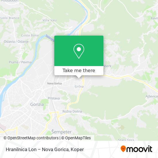 Hranilnica Lon – Nova Gorica map
