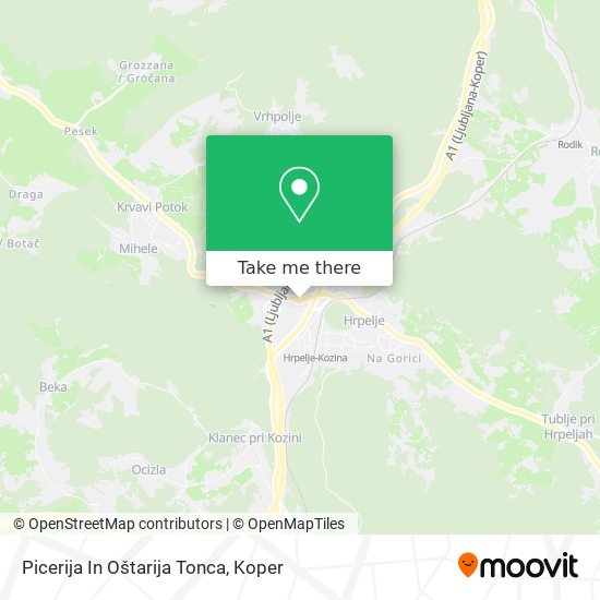 Picerija In Oštarija Tonca map