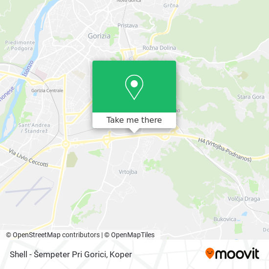Shell - Šempeter Pri Gorici map