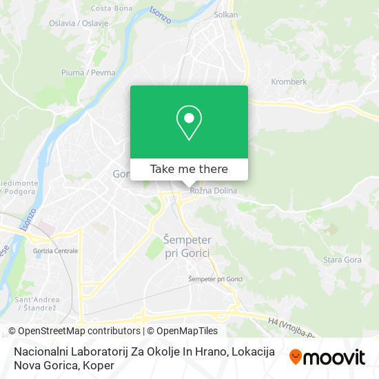 Nacionalni Laboratorij Za Okolje In Hrano, Lokacija Nova Gorica map