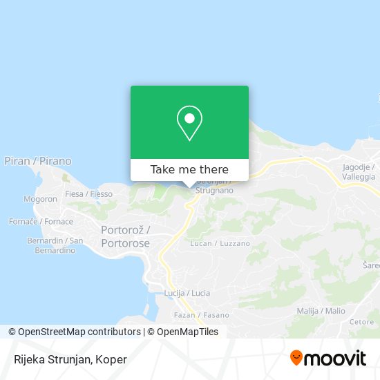 Rijeka Strunjan map