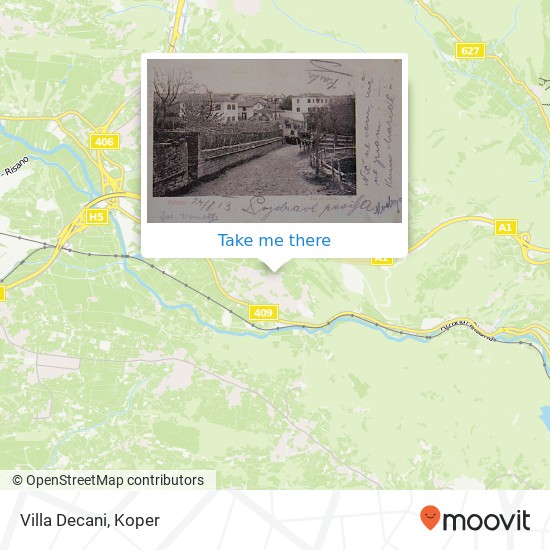 Villa Decani map