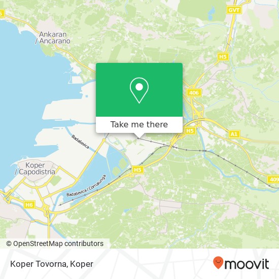 Koper Tovorna map