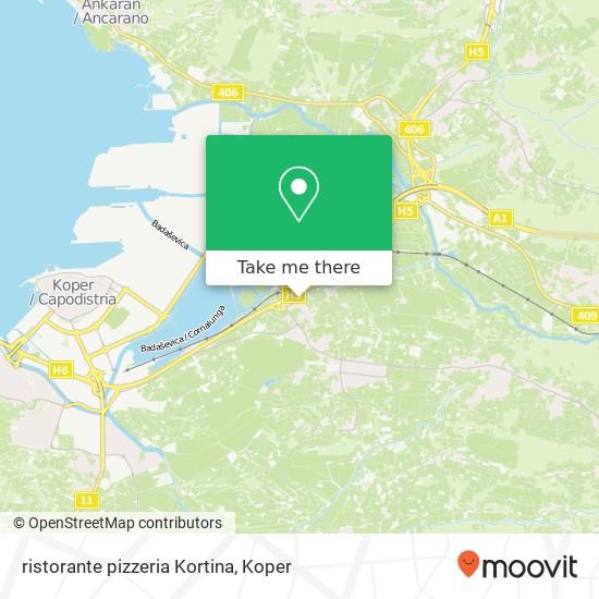 ristorante pizzeria Kortina, Cesta borcev 1 6000 Koper map