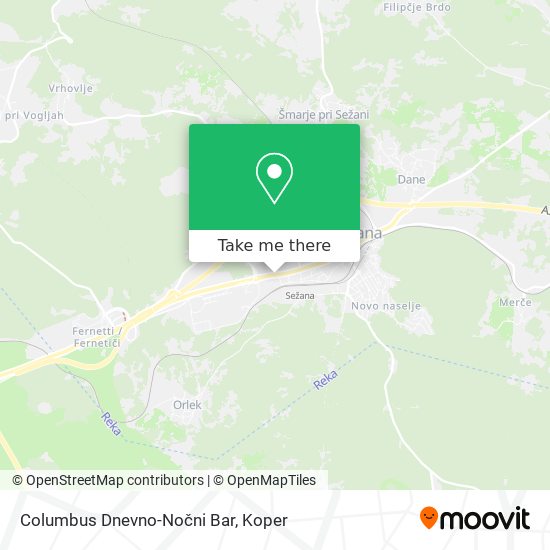 Columbus Dnevno-Nočni Bar map