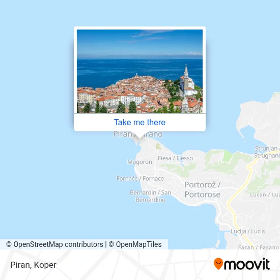 Piran - Pirano map