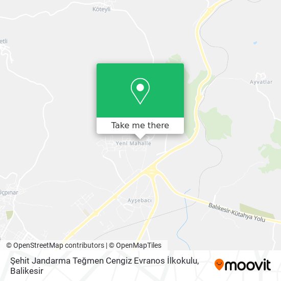 Şehit Jandarma Teğmen Cengiz Evranos İlkokulu map