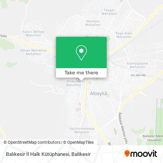 Balıkesir İl Halk Kütüphanesi map