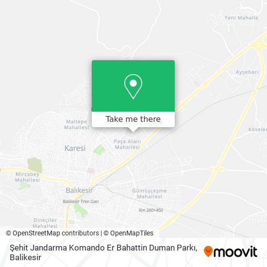 Şehit Jandarma Komando Er Bahattin Duman Parkı map