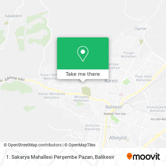 1. Sakarya Mahallesi Perşembe Pazarı map