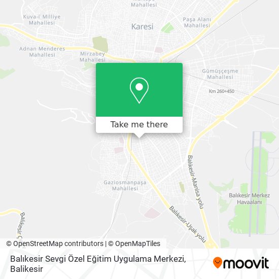 Balıkesir Sevgi Özel Eğitim Uygulama Merkezi map