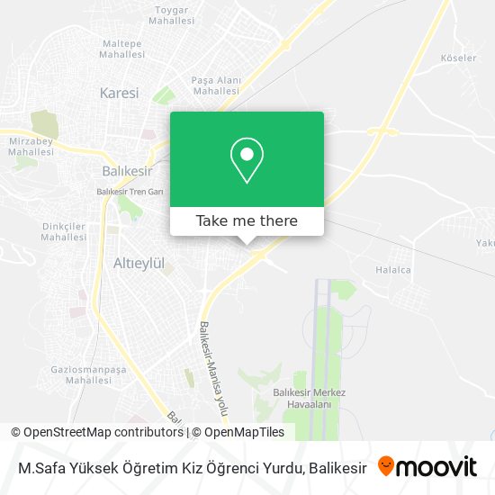 M.Safa Yüksek Öğretim Kiz Öğrenci Yurdu map