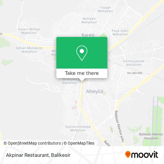 Akpinar Restaurant map