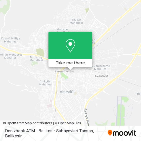 Denizbank ATM - Balıkesir Subayevleri Tansaş map