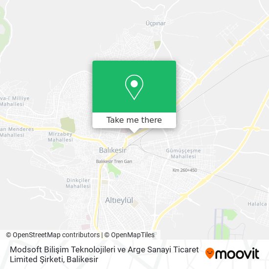 Modsoft Bilişim Teknolojileri ve Arge Sanayi Ticaret Limited Şirketi map