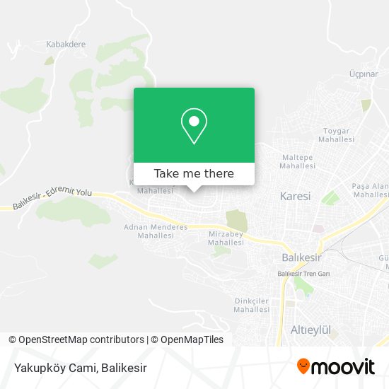 Yakupköy Cami map