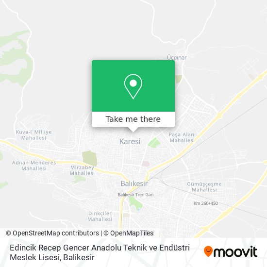 Edincik Recep Gencer Anadolu Teknik ve Endüstri Meslek Lisesi map