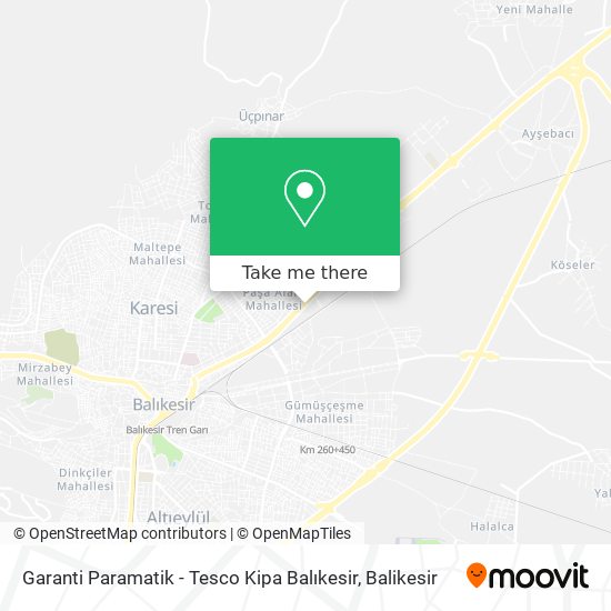Garanti Paramatik - Tesco Kipa Balıkesir map