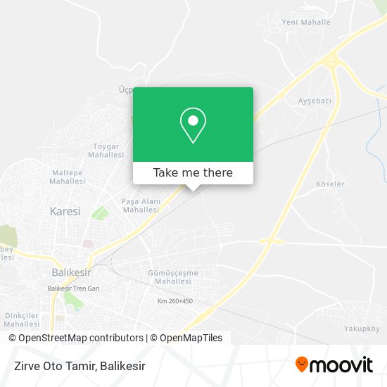 Zirve Oto Tamir map