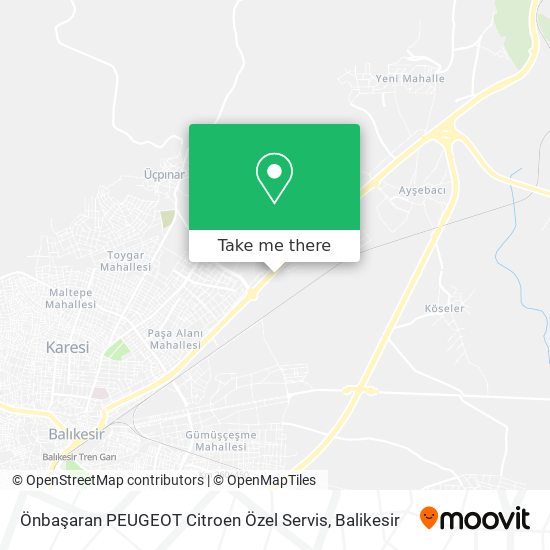 Önbaşaran PEUGEOT Citroen Özel Servis map