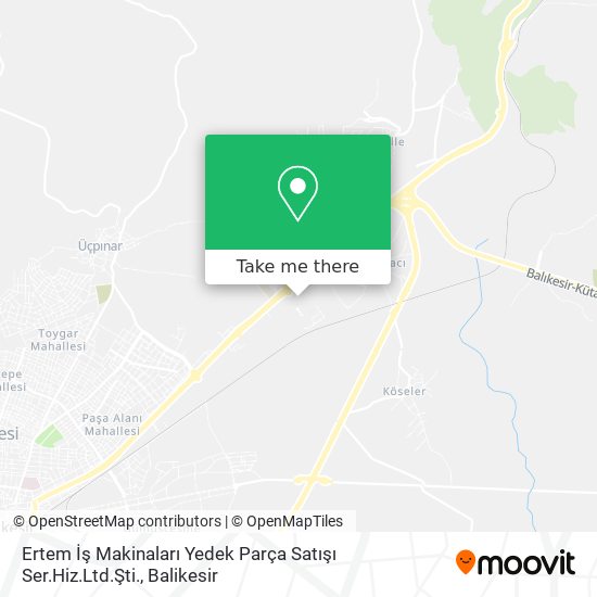 Ertem İş Makinaları Yedek Parça Satışı Ser.Hiz.Ltd.Şti. map