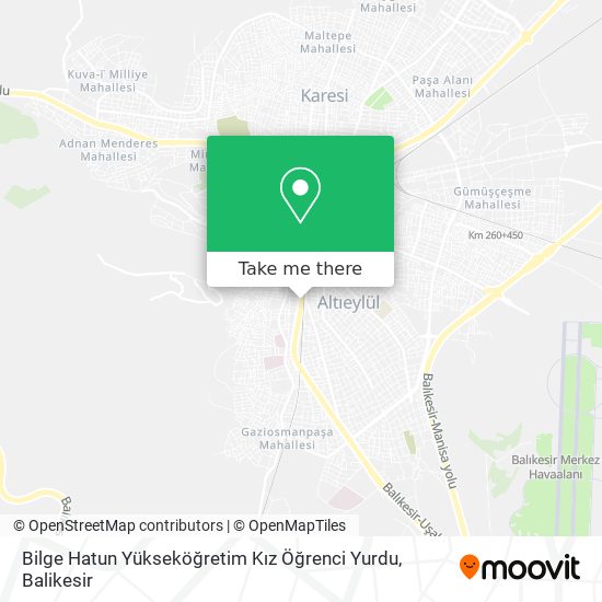 Bilge Hatun Yükseköğretim Kız Öğrenci Yurdu map