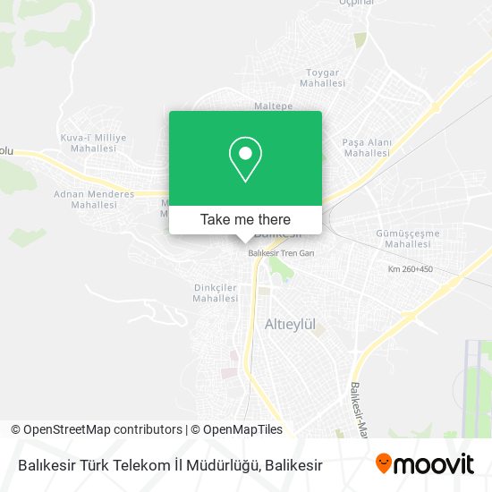 Balıkesir Türk Telekom İl Müdürlüğü map