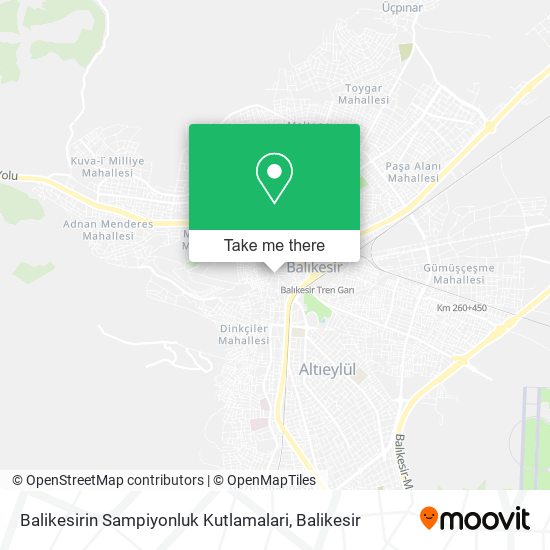 Balikesirin Sampiyonluk Kutlamalari map