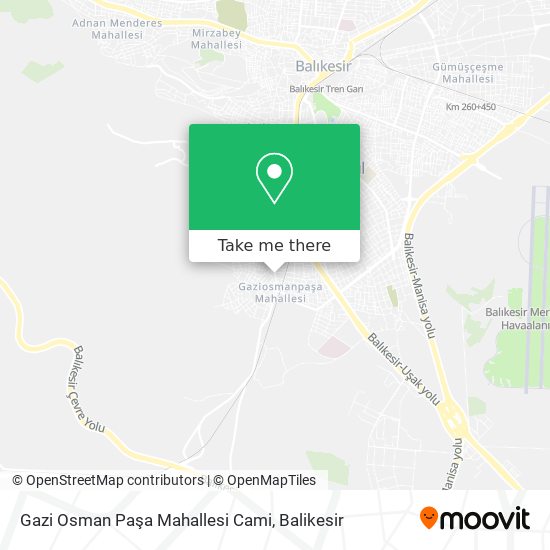 Gazi Osman Paşa Mahallesi Cami map