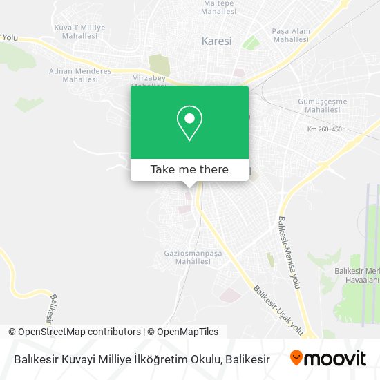 Balıkesir Kuvayi Milliye İlköğretim Okulu map