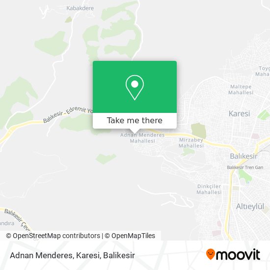 Adnan Menderes, Karesi map