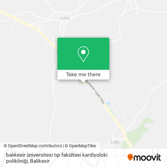 balıkesir üniversitesi tıp fakültesi kardiyoloki polikliniği map