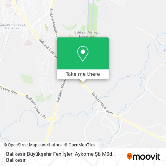 Balıkesir Büyükşehir Fen İşleri Aykome Şb Müd. map