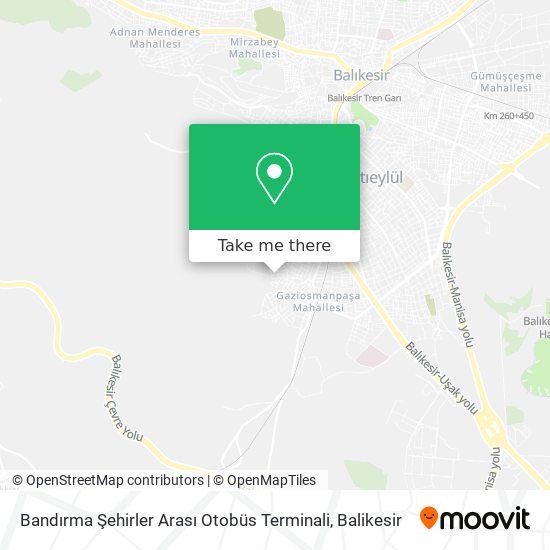 Bandırma Şehirler Arası Otobüs Terminali map