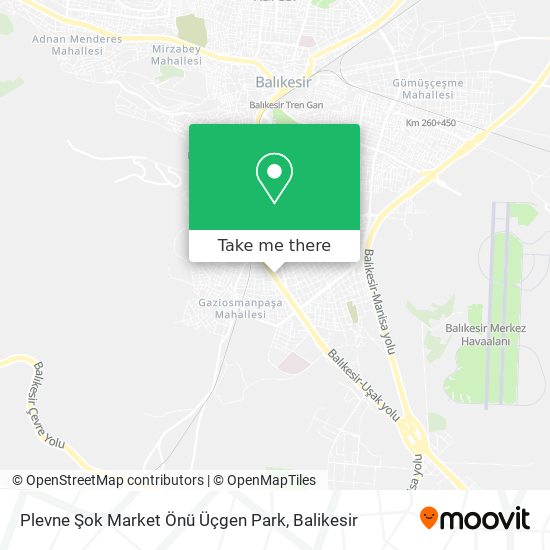 Plevne Şok Market Önü Üçgen Park map