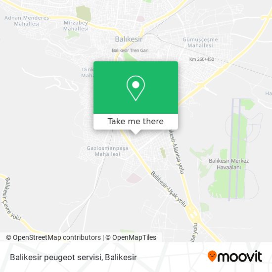 Balikesir peugeot servisi map