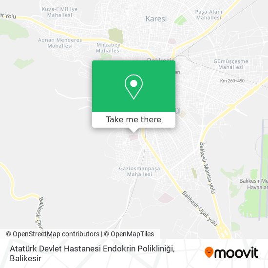 Atatürk Devlet Hastanesi Endokrin Polikliniği map