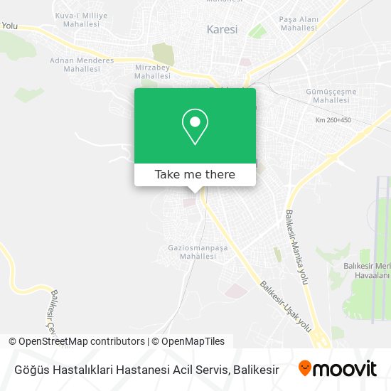 Göğüs Hastalıklari Hastanesi  Acil Servis map